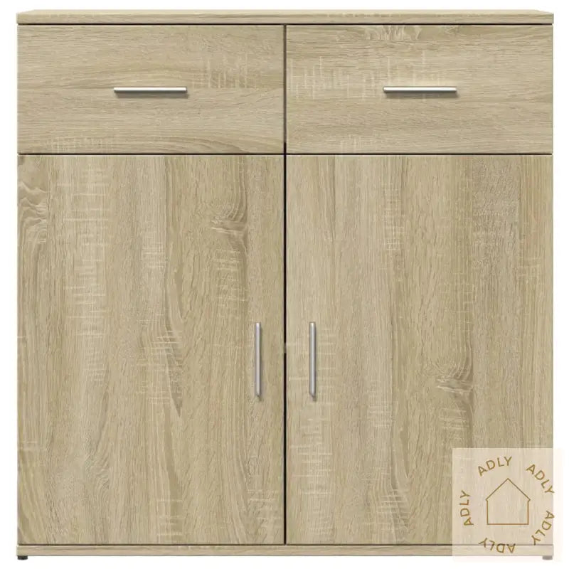 Skjenker 2 Stk Sonoma Eik 79X38X80 Cm Konstruert Tre