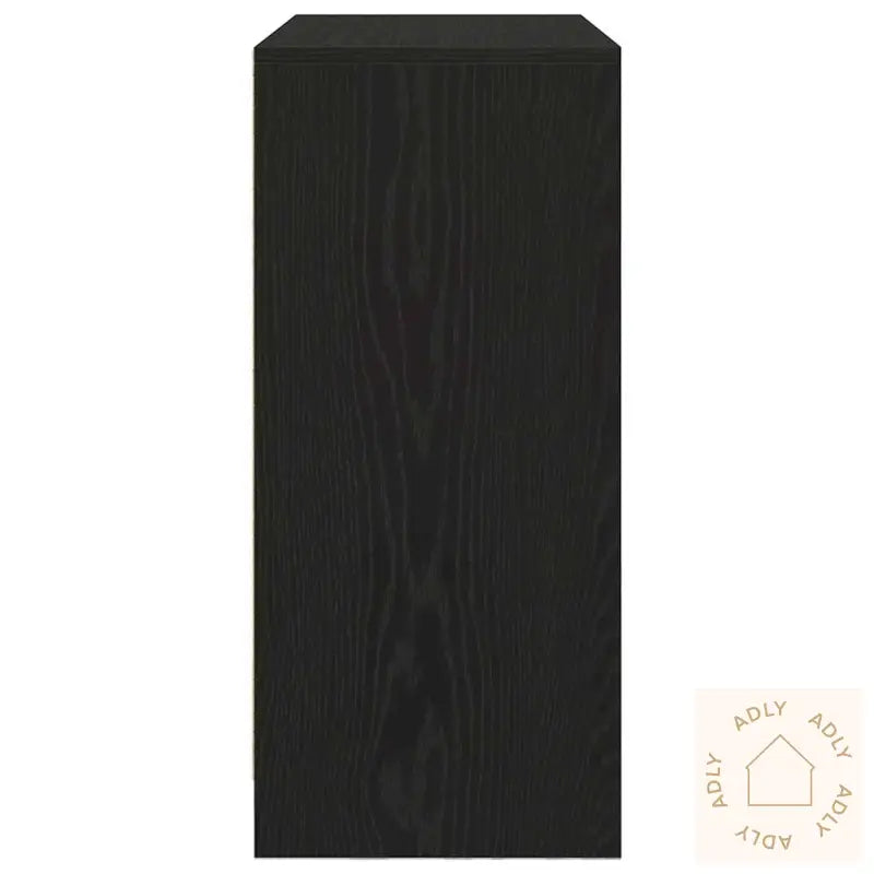 Skjenk Med Skuff Svart Eik 80X34X76 Cm Konstruert Tre