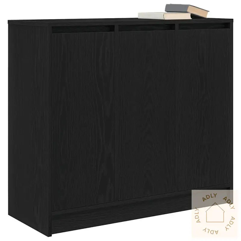 Skjenk Svart Eik 85X34X76 Cm Konstruert Tre