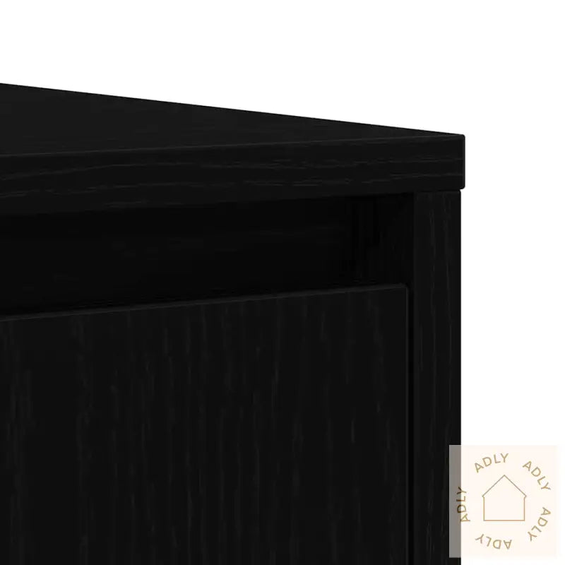 Skjenk Svart Eik 85X34X76 Cm Konstruert Tre