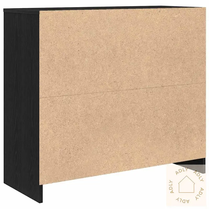 Skjenk Svart Eik 85X34X76 Cm Konstruert Tre