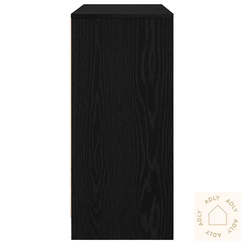 Skjenk Svart Eik 85X34X76 Cm Konstruert Tre