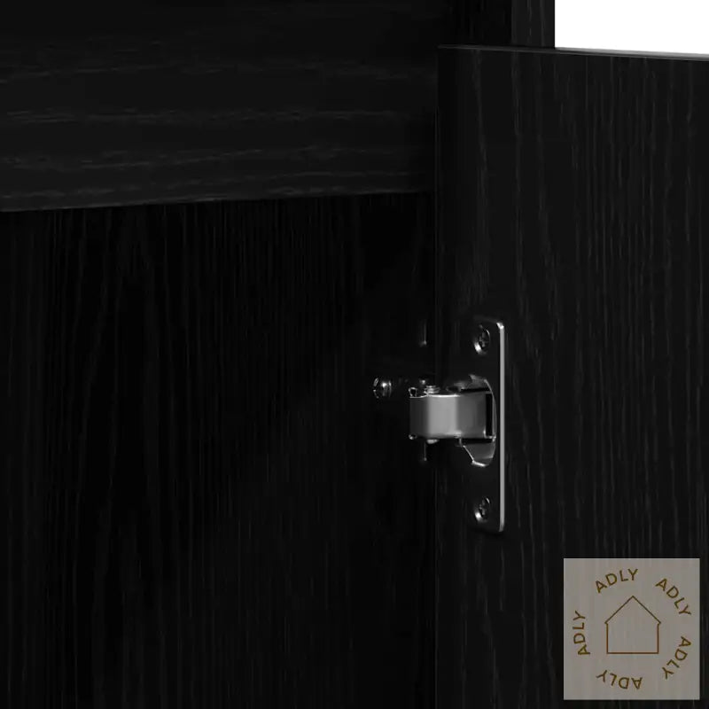 Skjenk Svart Eik 85X34X76 Cm Konstruert Tre