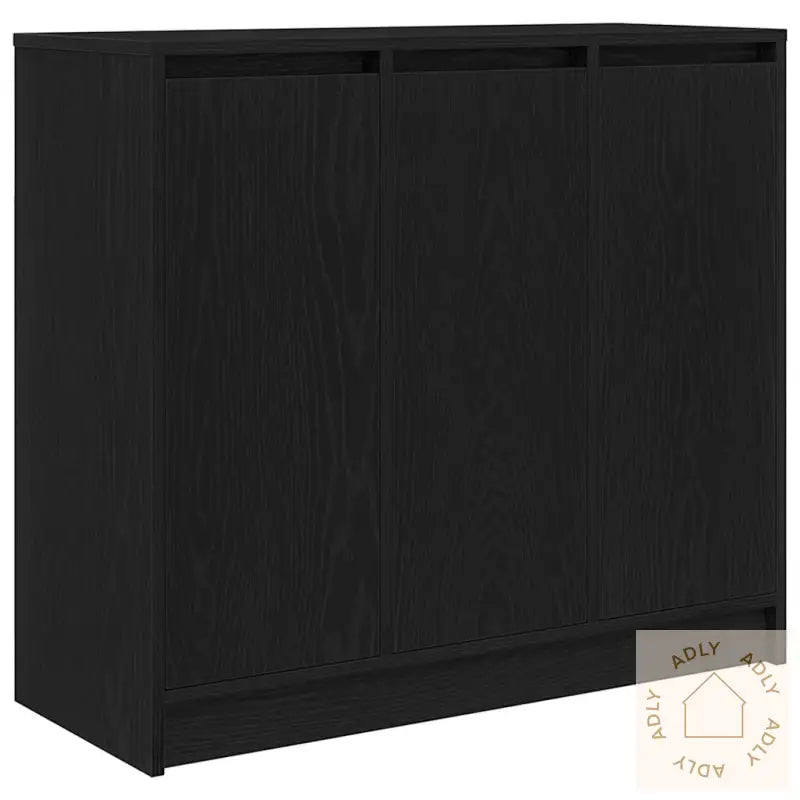 Skjenk Svart Eik 85X34X76 Cm Konstruert Tre