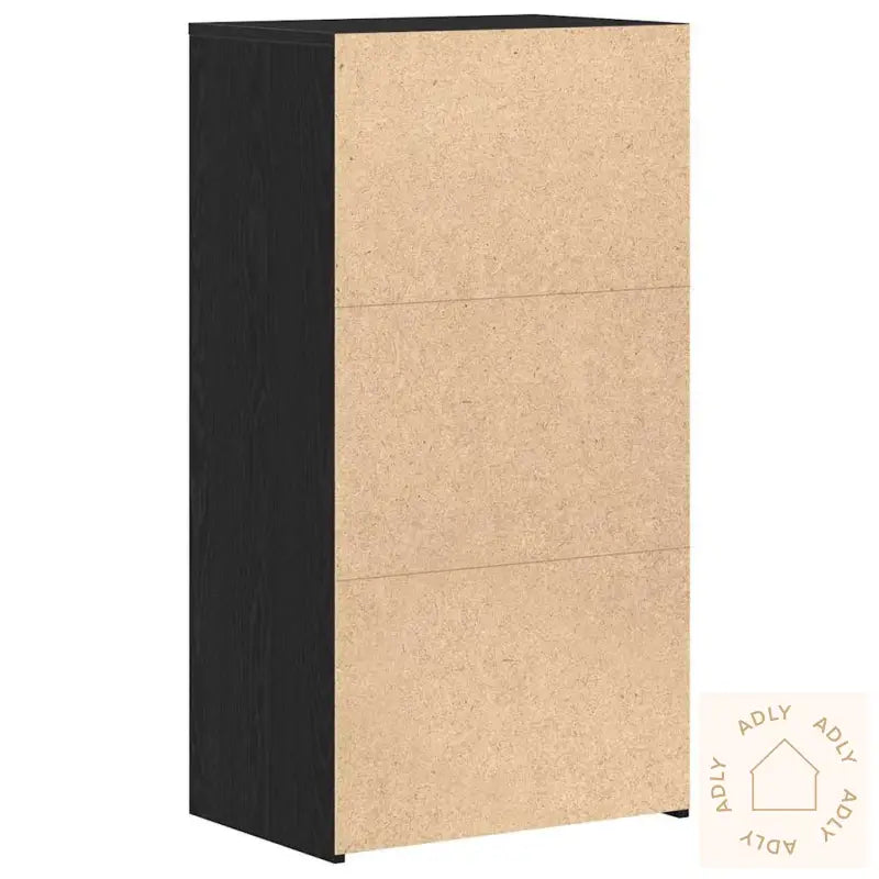 Skjenk Med 6 Skuffer Svart Eik 50X34X96 Cm Konstruert Tre