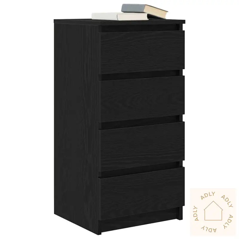 Skjenk Svart Eik 37,5X35X76 Cm Konstruert Tre