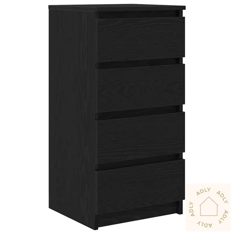 Skjenk Svart Eik 37,5X35X76 Cm Konstruert Tre