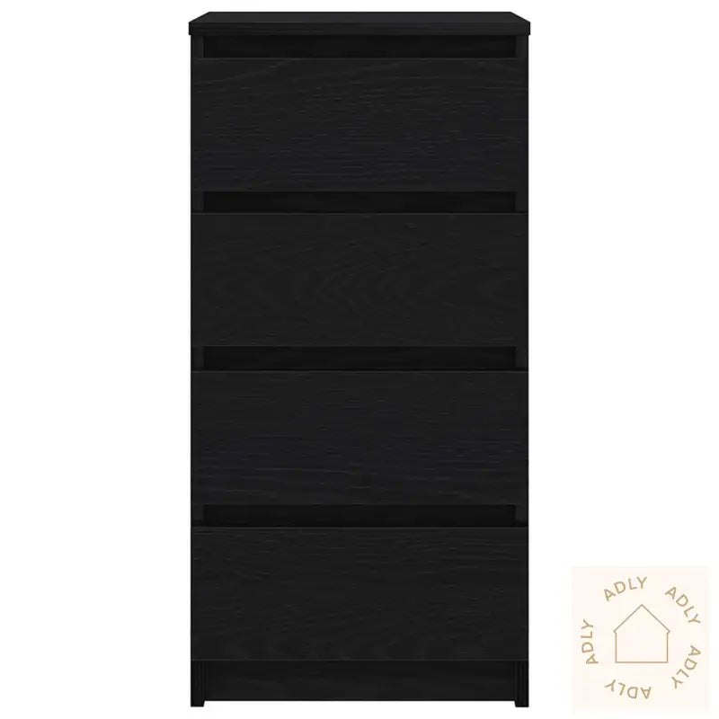 Skjenk Svart Eik 37,5X35X76 Cm Konstruert Tre