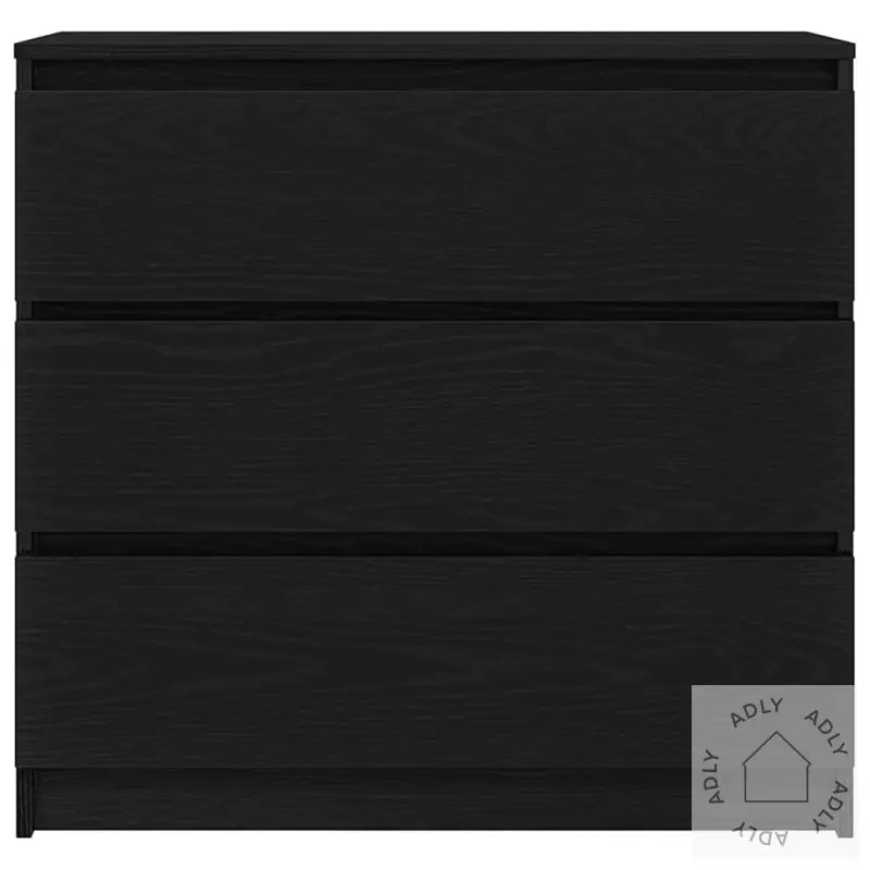 Skjenk Svart Eik 80X35X76 Cm Konstruert Tre