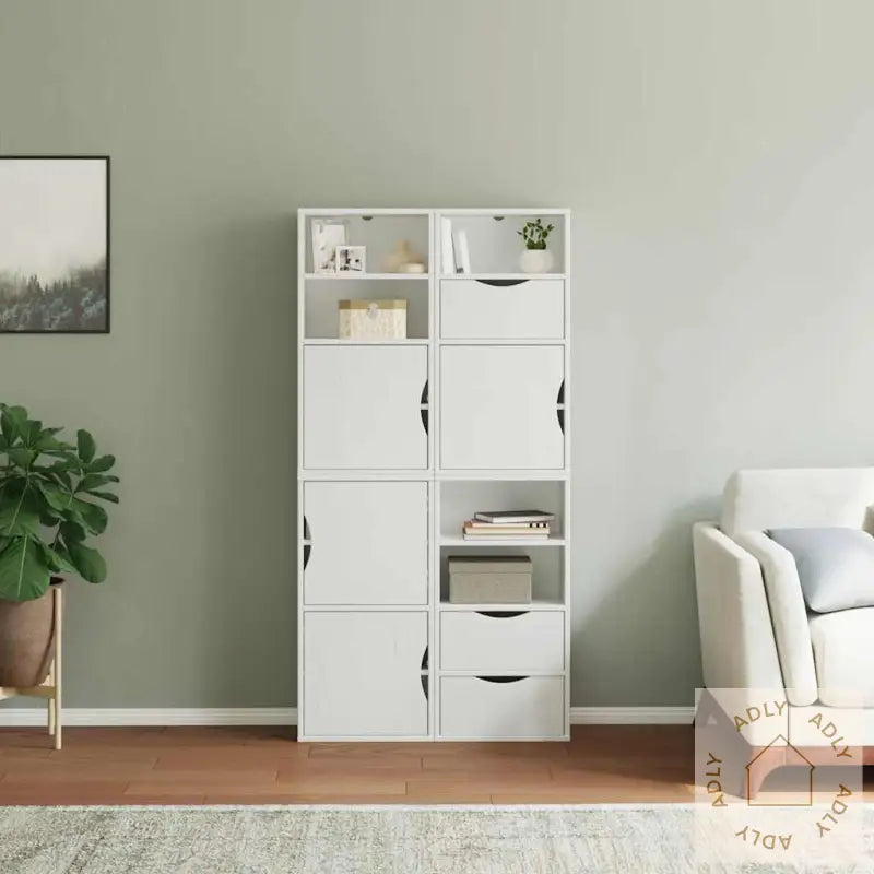 Sideskap 4 Stk Odda Hvit 40X24X79 Cm Heltre Furu