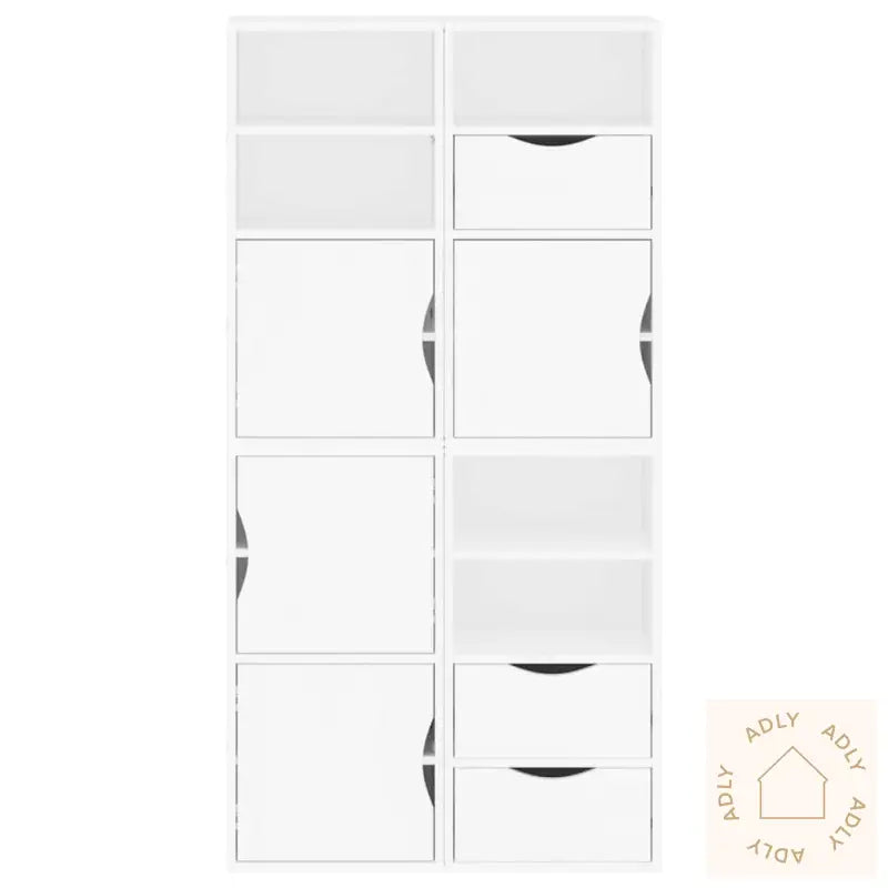 Sideskap 4 Stk Odda Hvit 40X24X79 Cm Heltre Furu