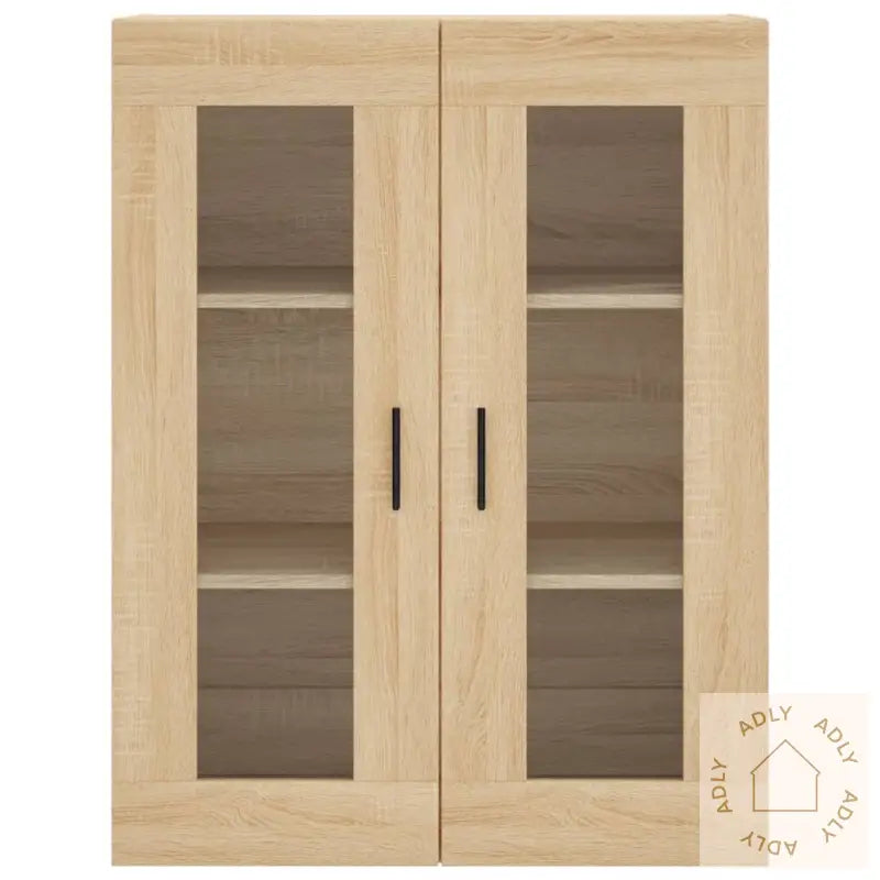 Veggskap 2 Stk Sonoma Eik Konstruert Tre