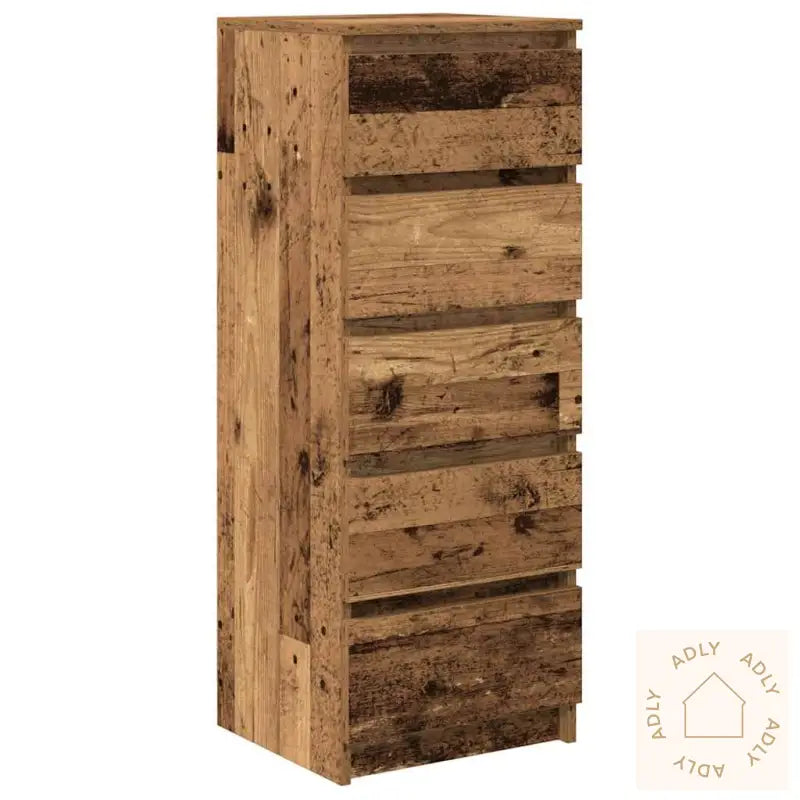 Skjenk Med Skuffer Gammelt Tre 37,5X35X99 Cm Konstruert Tre