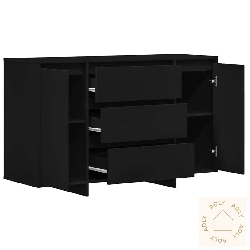 Skjenk Svart 120X41X75 Cm Konstruert Tre