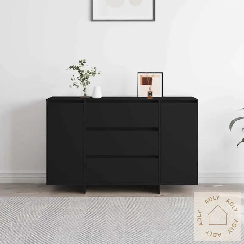 Skjenk Svart 120X41X75 Cm Konstruert Tre