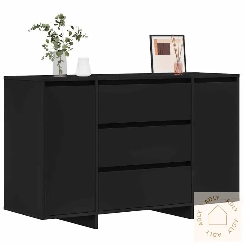 Skjenk Svart 120X41X75 Cm Konstruert Tre