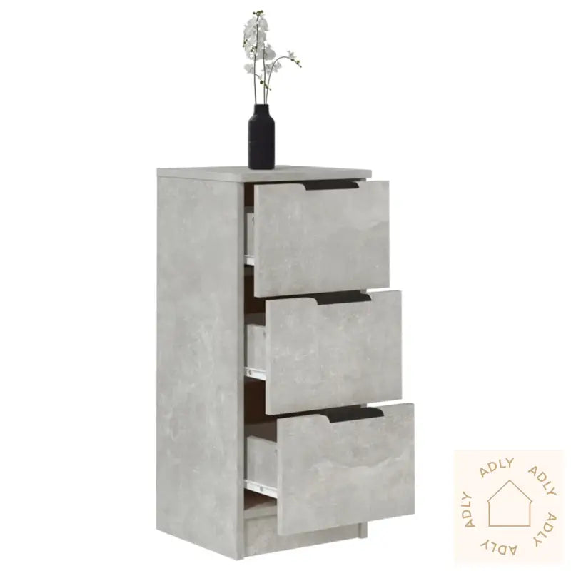 Skjenker 2 Stk Betonggrå 30X30X70 Cm Konstruert Tre