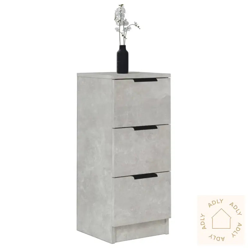 Skjenker 2 Stk Betonggrå 30X30X70 Cm Konstruert Tre