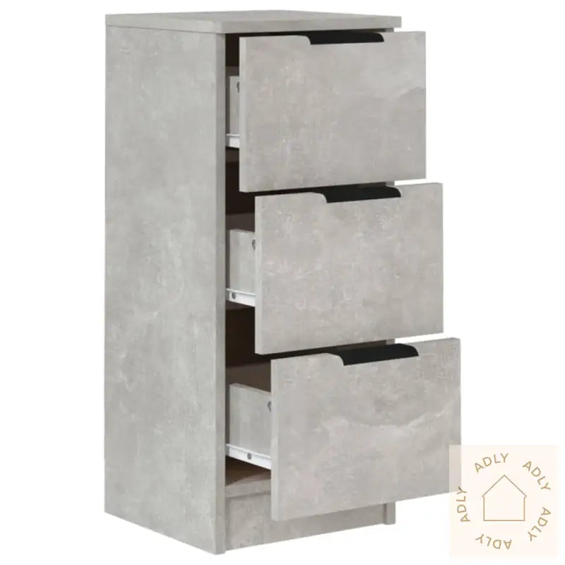Skjenker 2 Stk Betonggrå 30X30X70 Cm Konstruert Tre