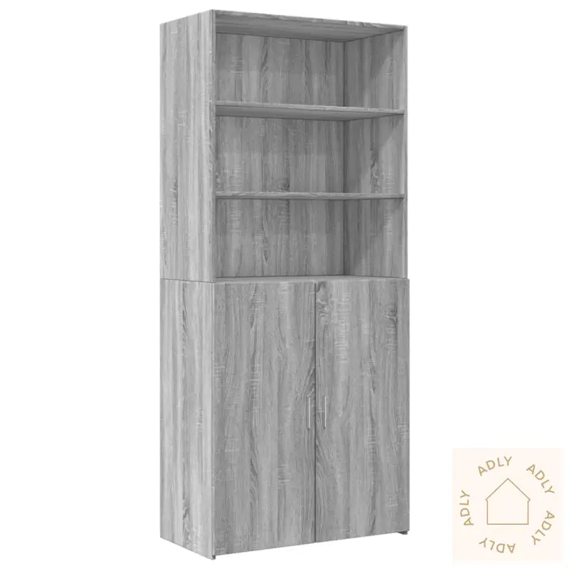 Oppbevaringsskap Grå Sonoma 80X42,5X225 Cm Konstruert Tre