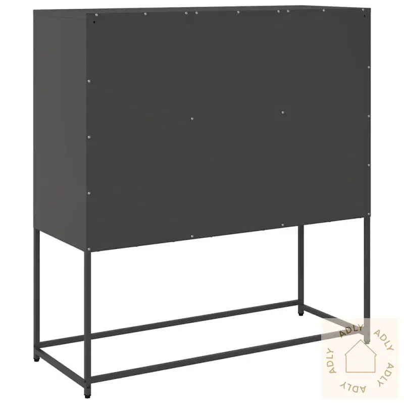 Skjenk Svart 100,5X39X107 Cm Kaldvalset Stål