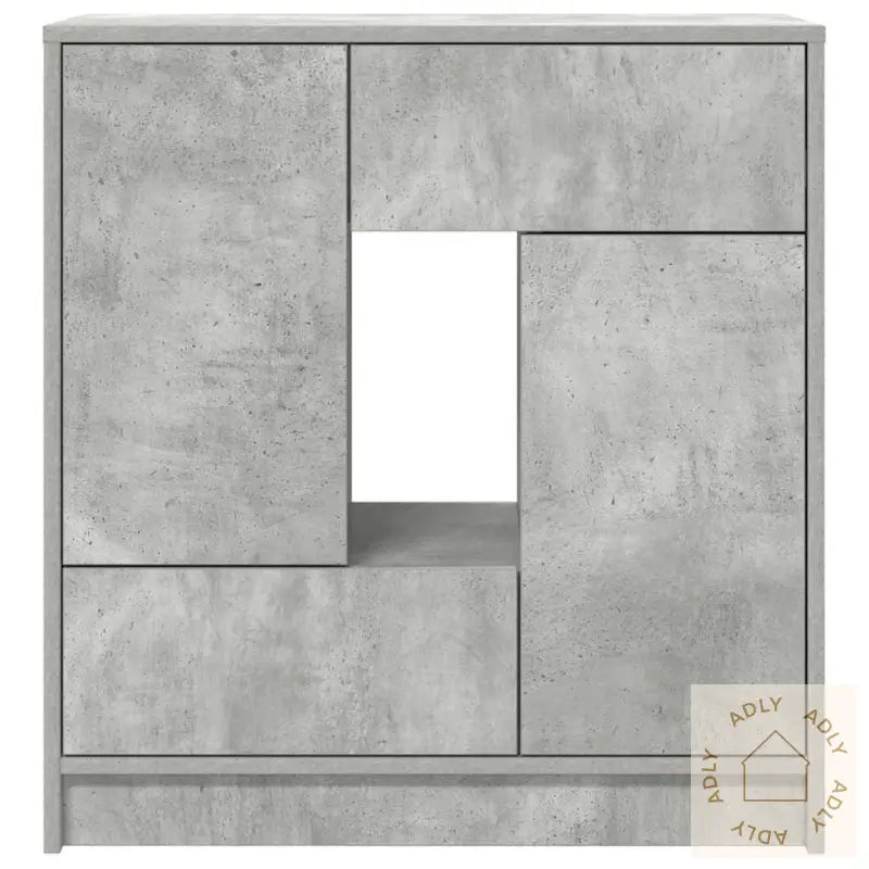 Skjenk Med Skuffer Og Dører Betonggrå 70,5X34X74,5 Cm