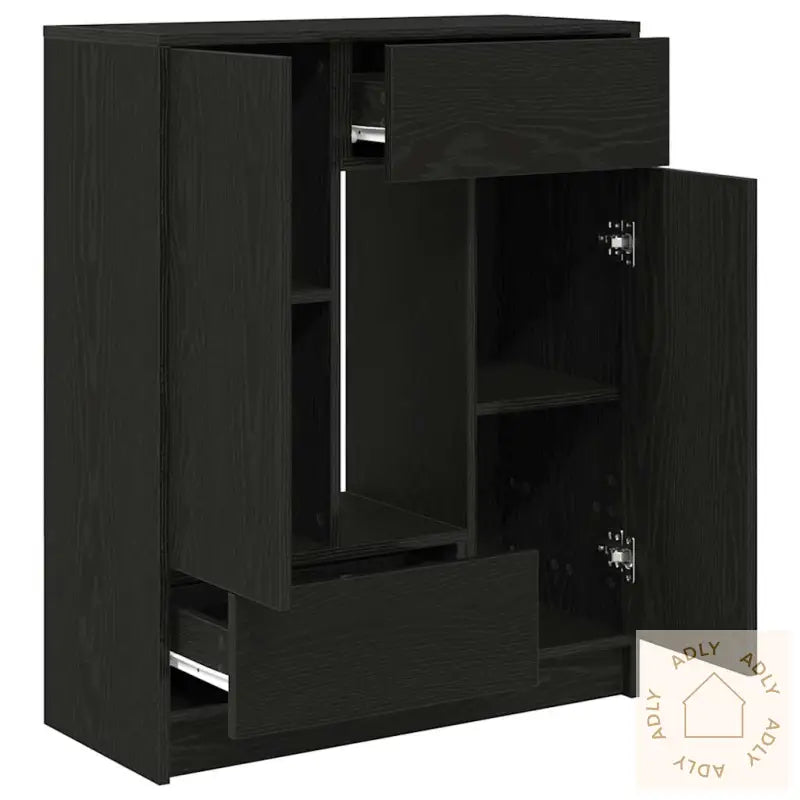 Skjenk Med Skuffer Og Dører Brun Eik 73X31X90 Cm