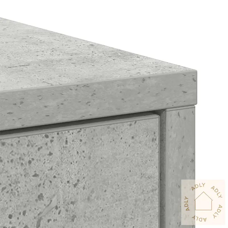 Skjenk Med Skuffer Og Dører Betonggrå 70,5X34X74,5 Cm