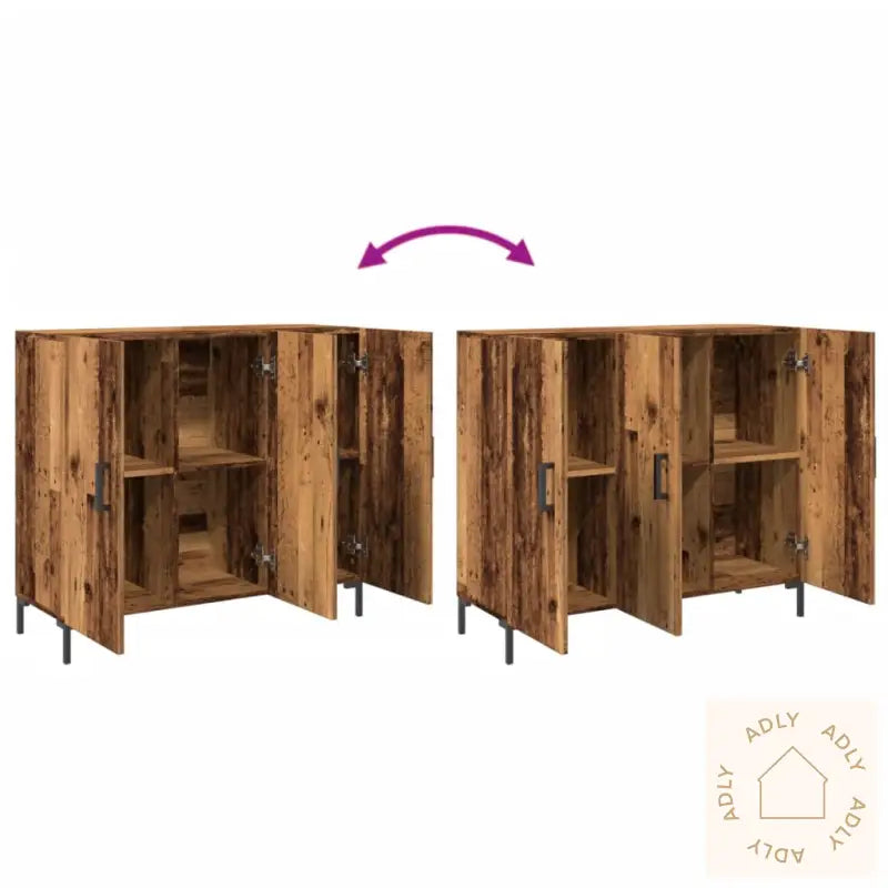 Skjenk Gammelt Tre 90X34X80 Cm Konstruert Tre