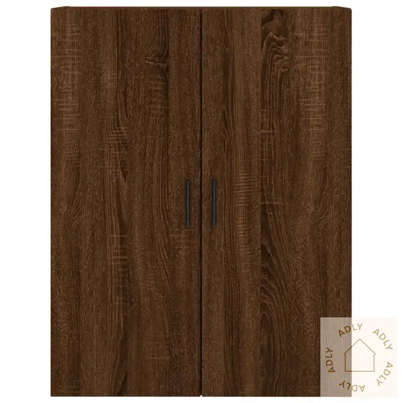 Veggskap 2 Stk Brun Eik 69,5X34X90 Cm