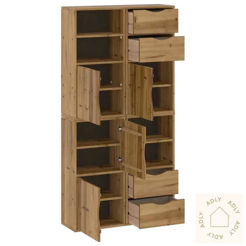Sideskap 4 Stk Odda 40X24X79 Cm Heltre Furu