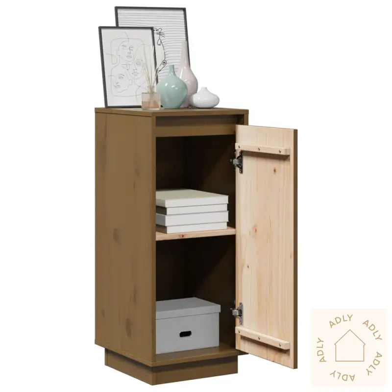 Skjenker 2 Stk Honningbrun 31,5X34X75 Cm Heltre Furu