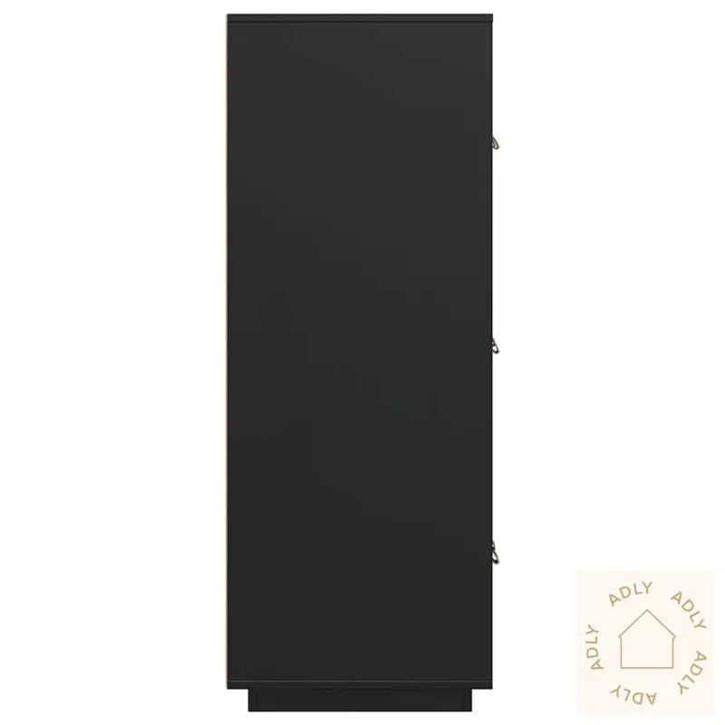 Highboard Svart 67X40X108,5 Cm Heltre Furu