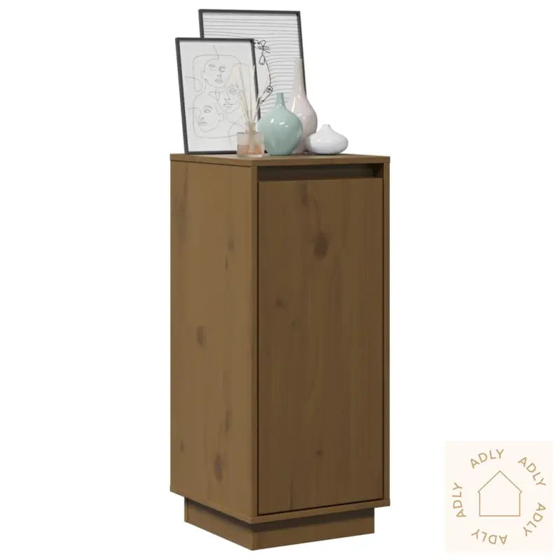 Skjenker 2 Stk Honningbrun 31,5X34X75 Cm Heltre Furu