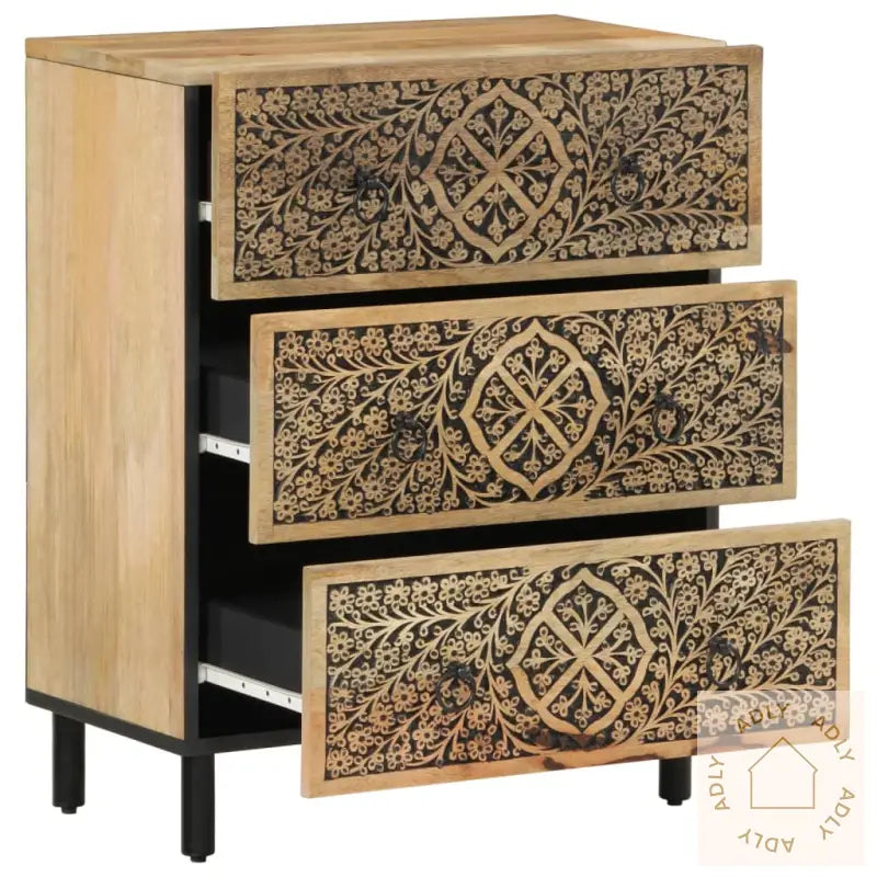 Sideskap 2 Stk 60X33X75 Cm Heltre Mango