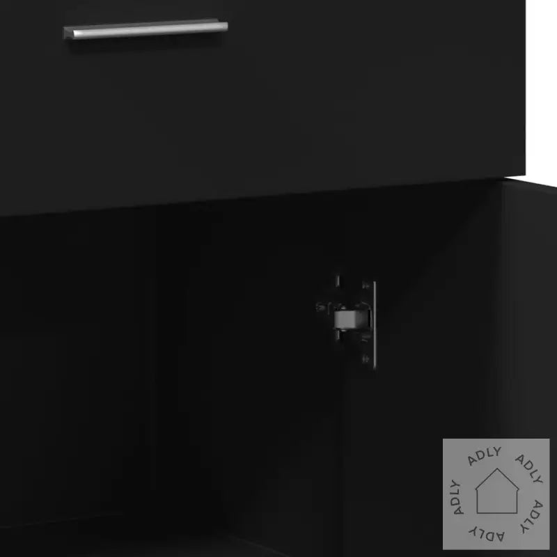 Skjenker 2 Svart 60X30X84 Cm Konstruert Tre