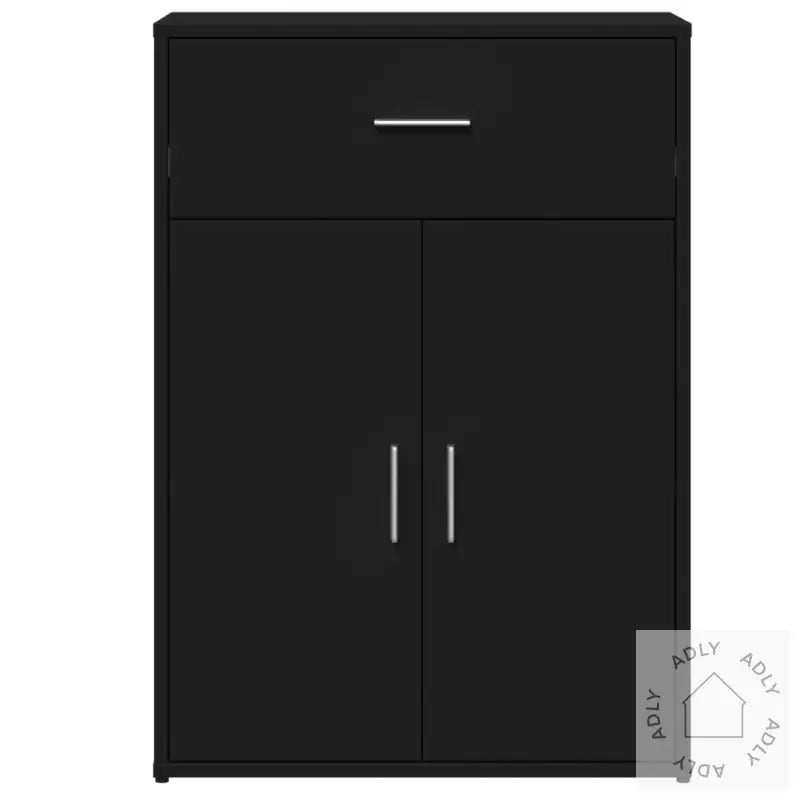 Skjenker 2 Svart 60X30X84 Cm Konstruert Tre