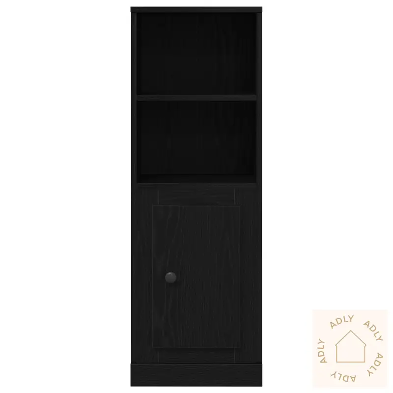 Høyskap Svart Eik 36X35.5X103.5 Cm Ingeniørtre