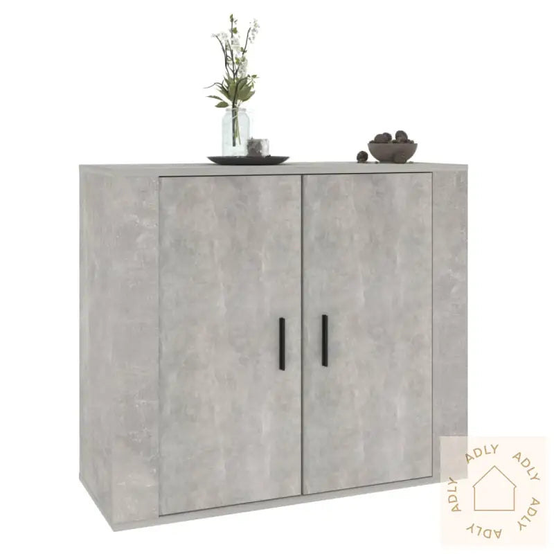 Skjenk Betonggrå 80X33X70 Cm Konstruert Tre