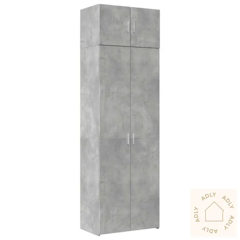 Oppbevaringsskap Betonggrå 70X42,5X225 Cm Konstruert Tre
