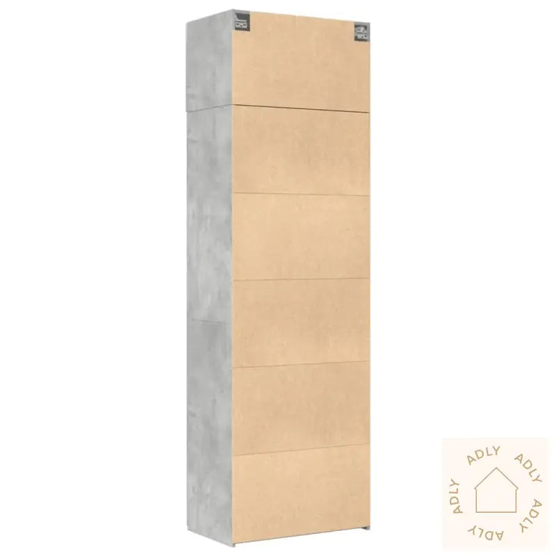 Oppbevaringsskap Betonggrå 70X42,5X225 Cm Konstruert Tre