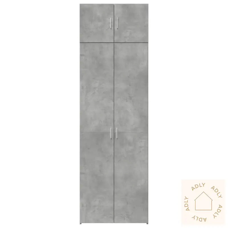 Oppbevaringsskap Betonggrå 70X42,5X225 Cm Konstruert Tre