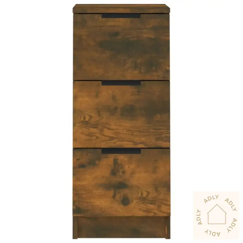 Skjenker 2 Stk Røkt Eik 30X30X70 Cm Konstruert Tre