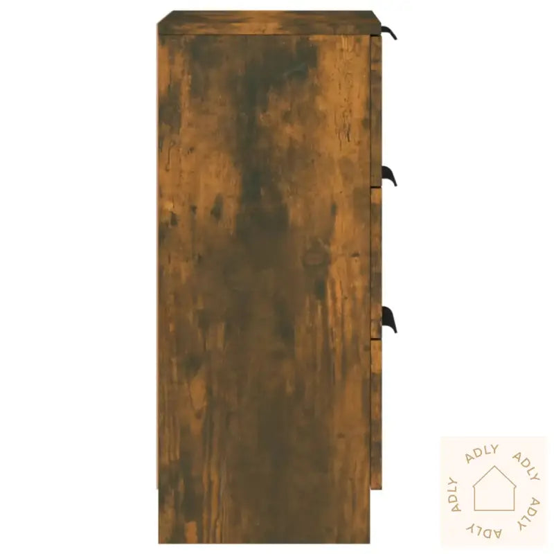 Skjenker 2 Stk Røkt Eik 30X30X70 Cm Konstruert Tre