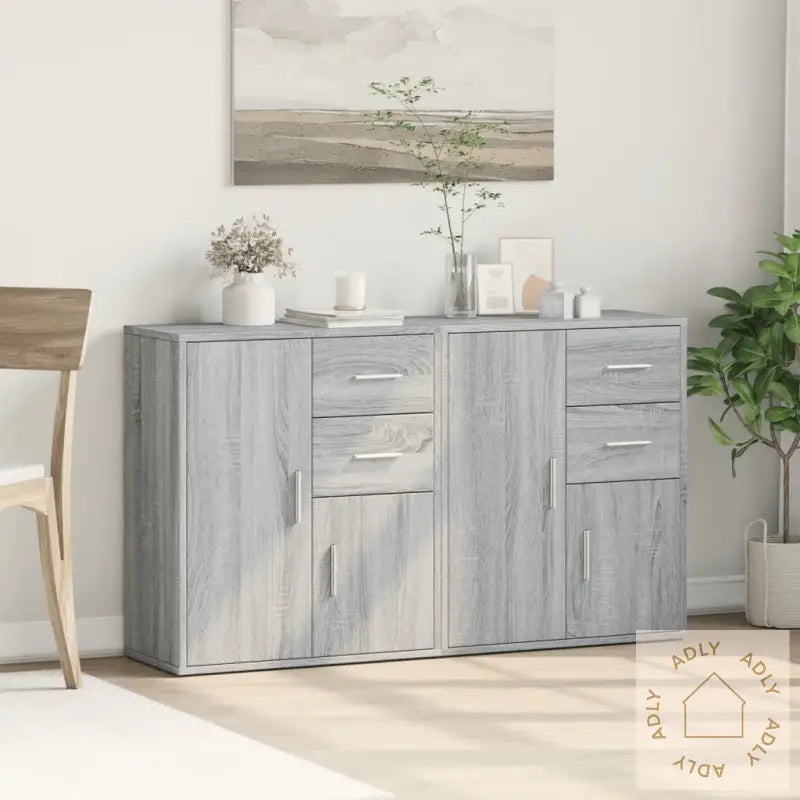 Skjenker 2 Grå Sonoma 60X31X70 Cm Konstruert Tre