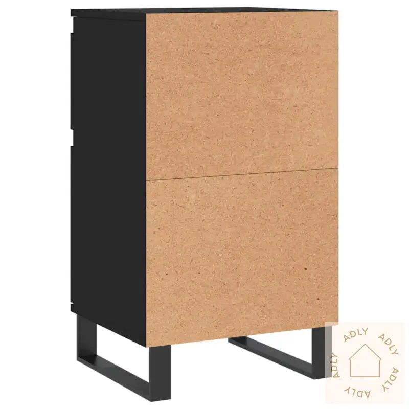 Skjenk 2 Stk Svart 40X35X70 Cm Konstruert Tre