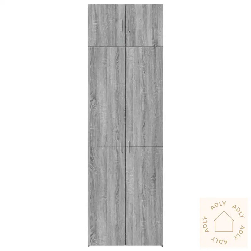 Oppbevaringsskap Grå Sonoma 70X42,5X225 Cm Konstruert Tre