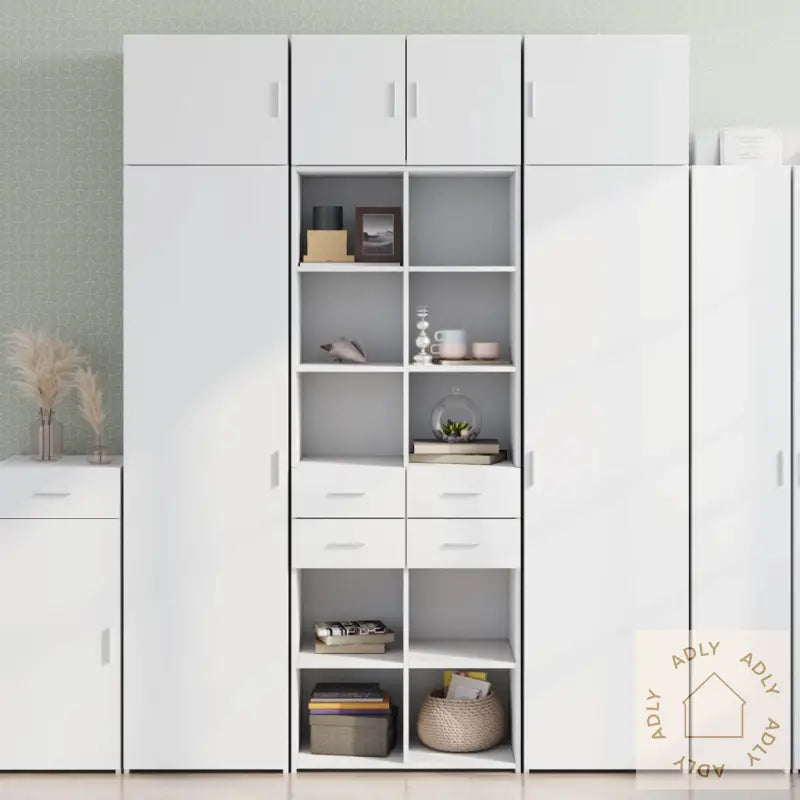 Oppbevaringsskap Hvit 70X42,5X225 Cm Konstruert Tre