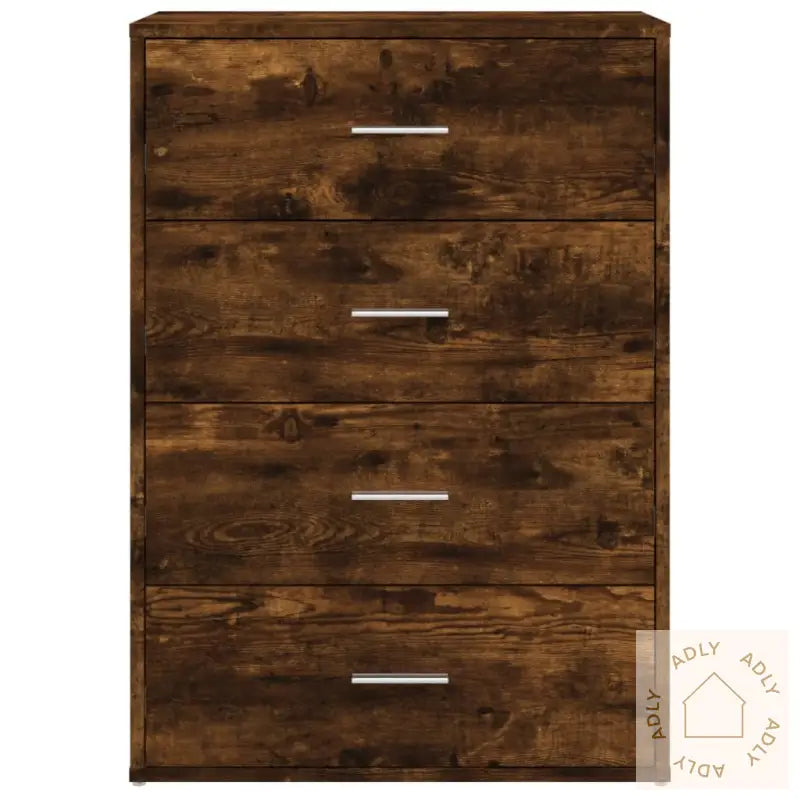 Skjenker 2 Stk Røkt Eik 60X31X84 Cm Konstruert Tre