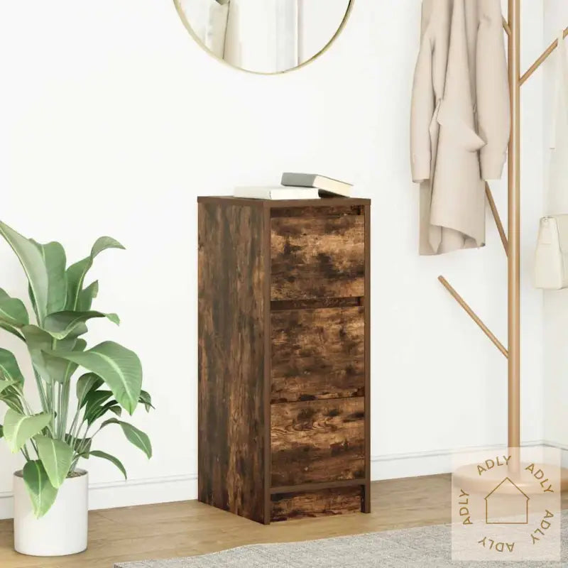 Skjenk Røkt Eik 29,5X34X76 Cm Konstruert Tre